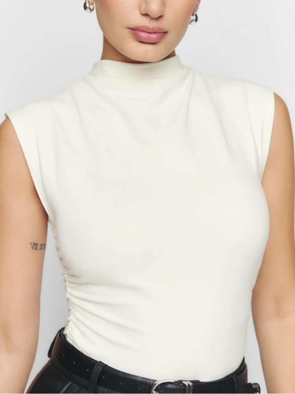 Reformation Sleeveless Mock Neck Top